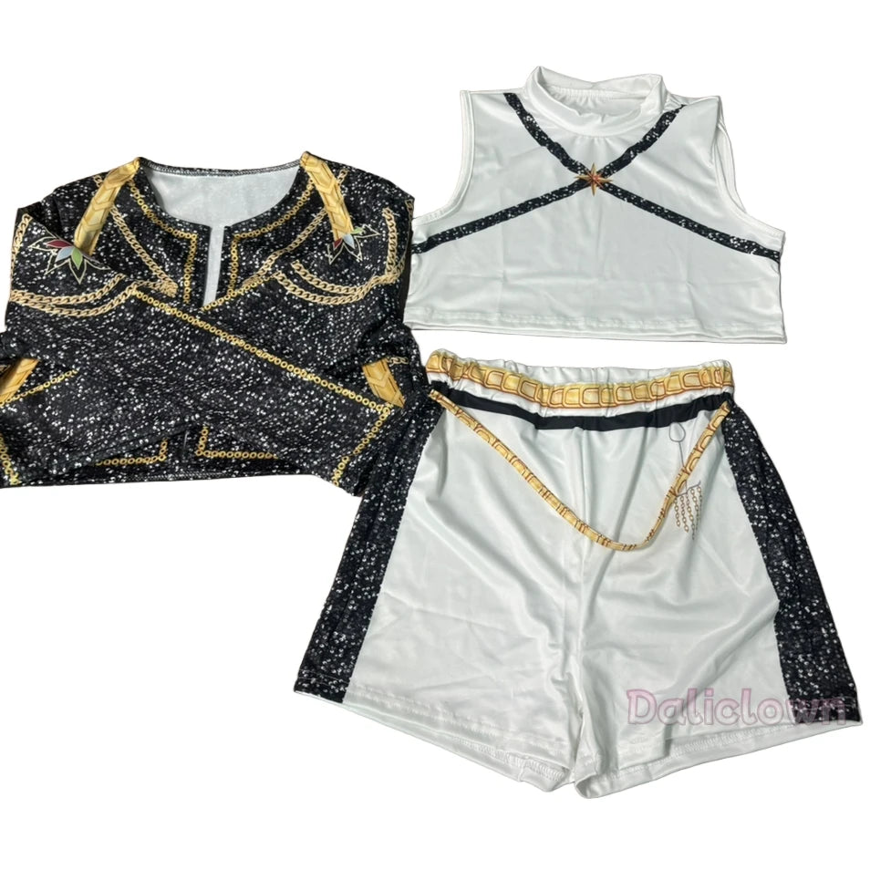 White Black Golden Huntrix Demon Hunters KPop Mira Zoey Rumi Cosplay Costume Kids Birthday Party Dress Girls Halloween Costume