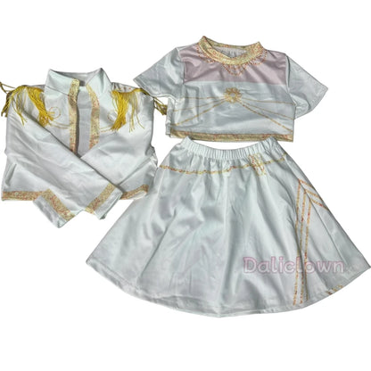 White Black Golden Huntrix Demon Hunters KPop Mira Zoey Rumi Cosplay Costume Kids Birthday Party Dress Girls Halloween Costume