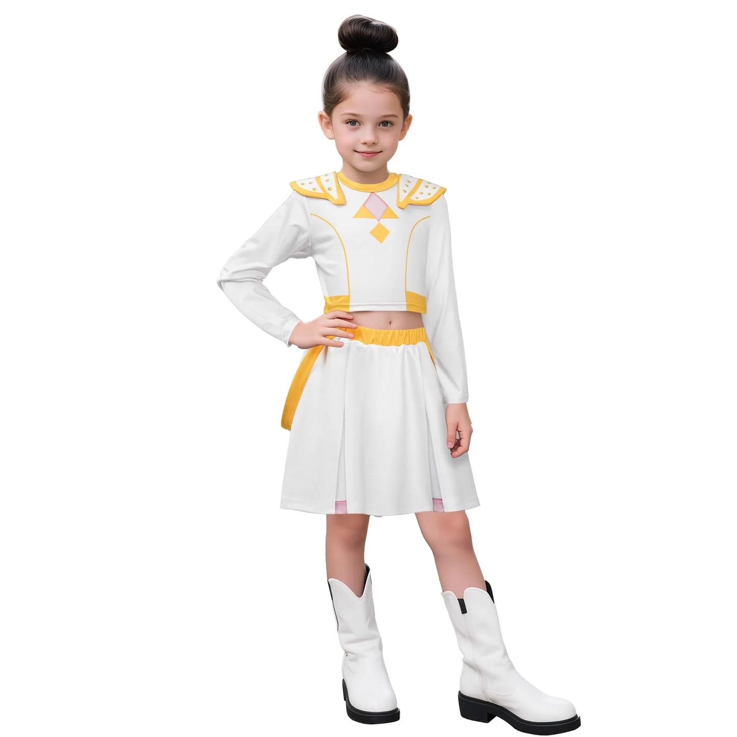 White Black Golden Huntrix Demon Hunters KPop Mira Zoey Rumi Cosplay Costume Kids Birthday Party Dress Girls Halloween Costume