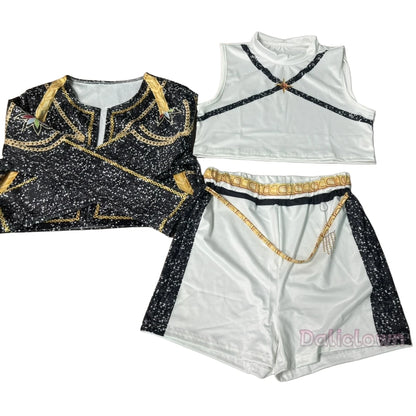 White Black Golden Huntrix Demon Hunters KPop Mira Zoey Rumi Cosplay Costume Kids Birthday Party Dress Girls Halloween Costume