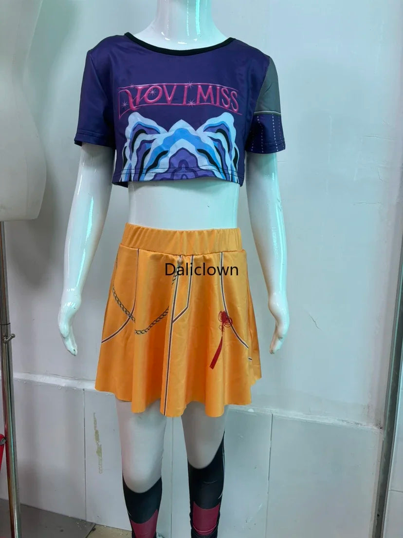 White Black Golden Huntrix Demon Hunters KPop Mira Zoey Rumi Cosplay Costume Kids Birthday Party Dress Girls Halloween Costume