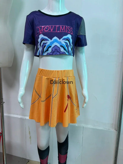 White Black Golden Huntrix Demon Hunters KPop Mira Zoey Rumi Cosplay Costume Kids Birthday Party Dress Girls Halloween Costume